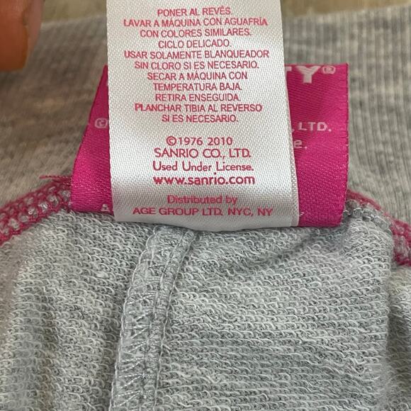 Hello Kitty Gray Cotton Sleep Jogger Pants L | Sanrio Cartoon Lounge Pajamas NWT - Picture 9 of 12
